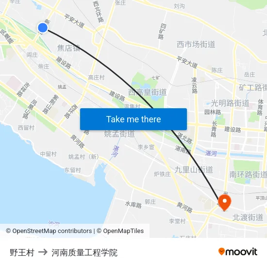 野王村 to 河南质量工程学院 map