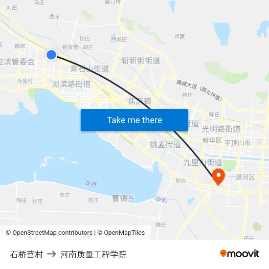 石桥营村 to 河南质量工程学院 map