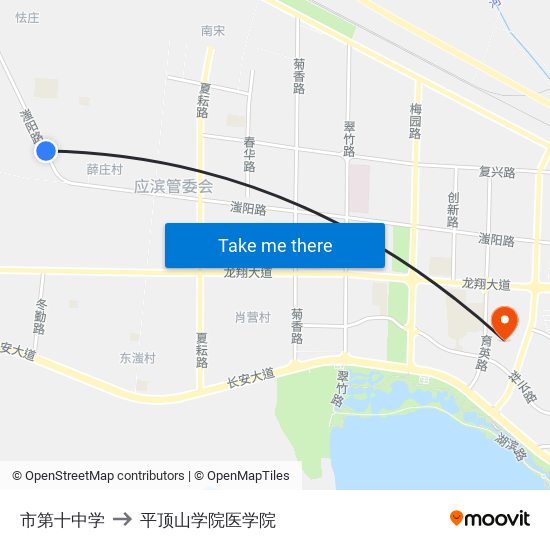 市第十中学 to 平顶山学院医学院 map