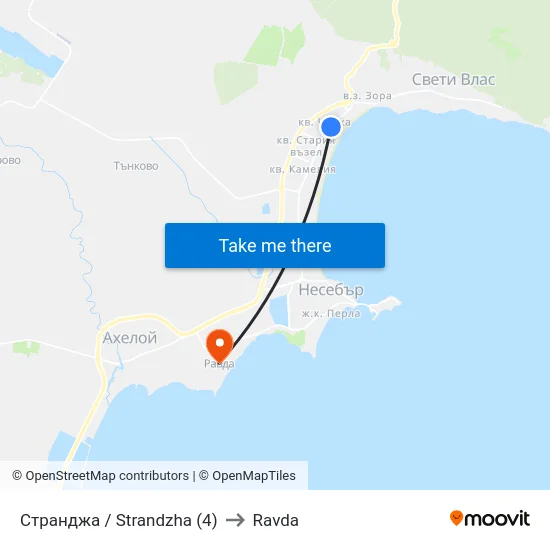 Странджа / Strandzha (4) to Ravda map