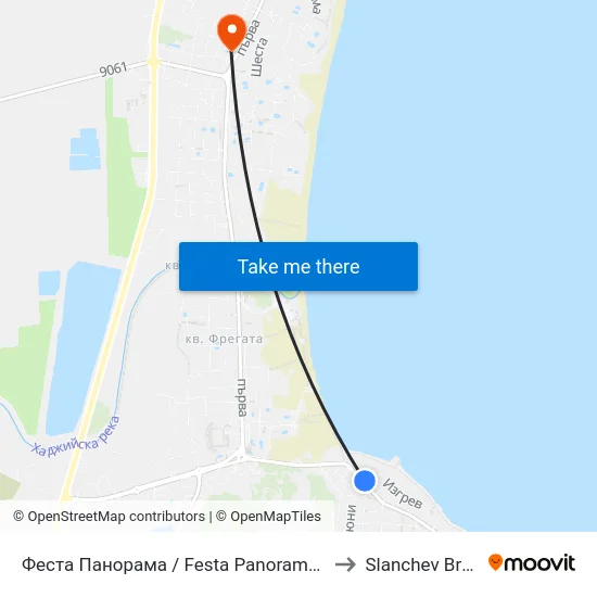 Феста Панорама / Festa Panorama (20) to Slanchev Bryag map