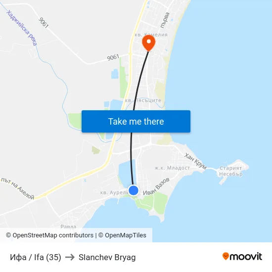 Ифа / Ifa (35) to Slanchev Bryag map