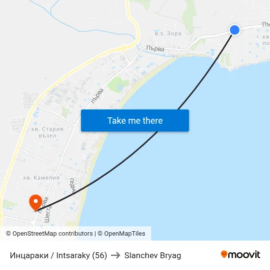 Intsaraky (56) to Sunny Beach map