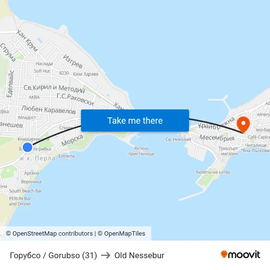 Горубсо / Gorubso (31) to Old Nessebur map