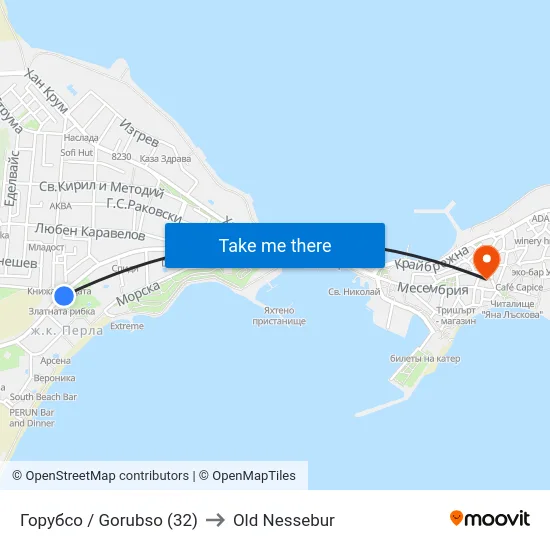 Горубсо / Gorubso (32) to Old Nessebur map