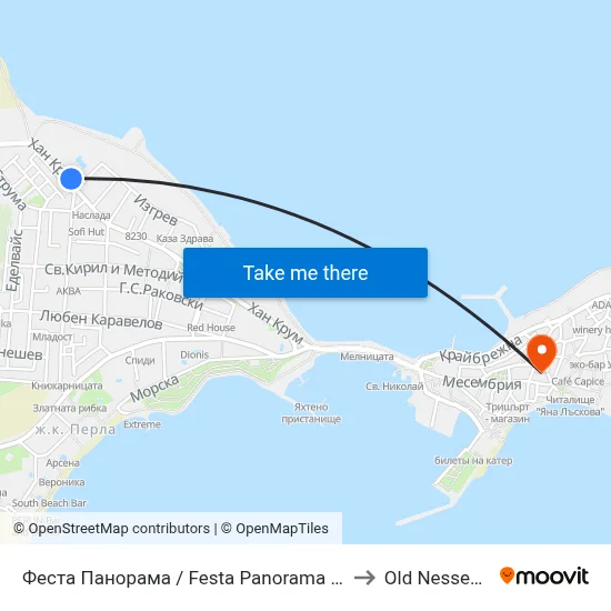 Феста Панорама / Festa Panorama (20) to Old Nessebur map