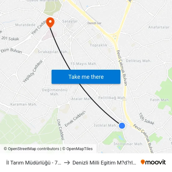İl Tarım Müdürlüğü - 759 to Denizli Milli Egitim M?d?rl?g? map