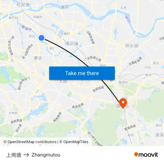 上周塘 to Zhangmutou map