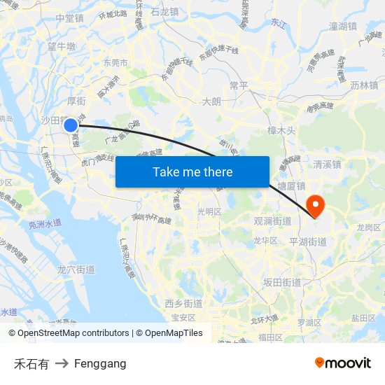 禾石有 to Fenggang map