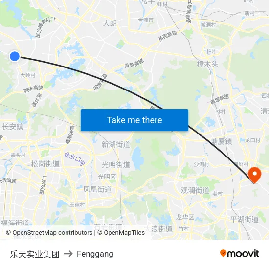Letian Industrial Group to Fenggang map