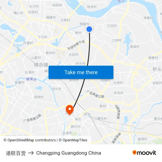 港联百货 to Changping Guangdong China map