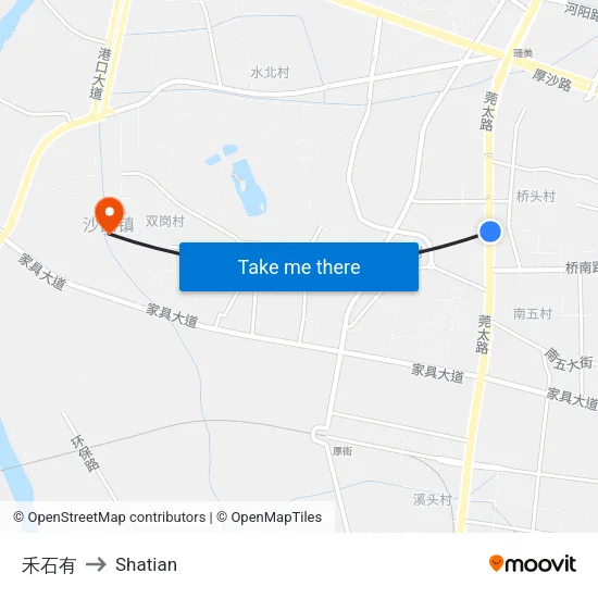 Heshi You to Shatian map