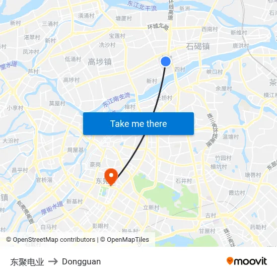 Dongju Electric to Dongguan map