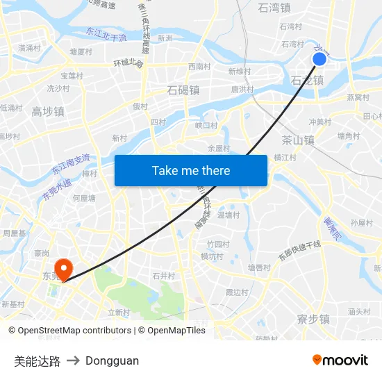 Minolta Road to Dongguan map