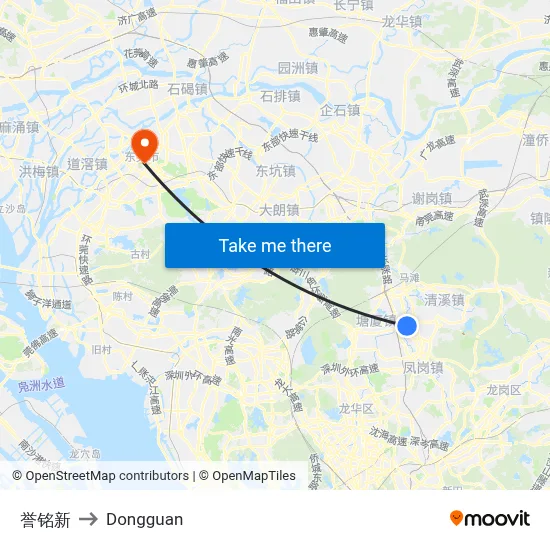 Yuming New to Dongguan map