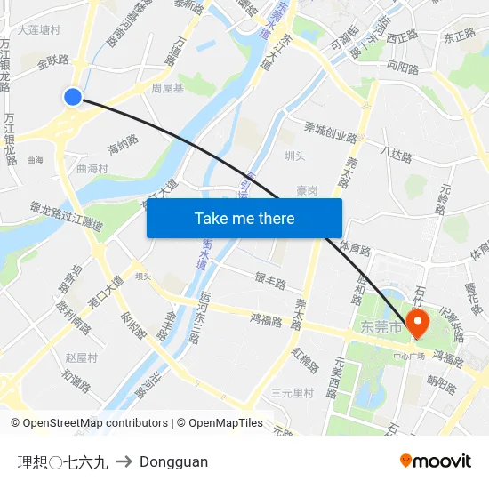 Ideal 0769 to Dongguan map