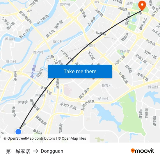 First City Home to Dongguan map