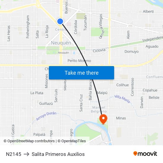 N2145 to Salita Primeros Auxilios map