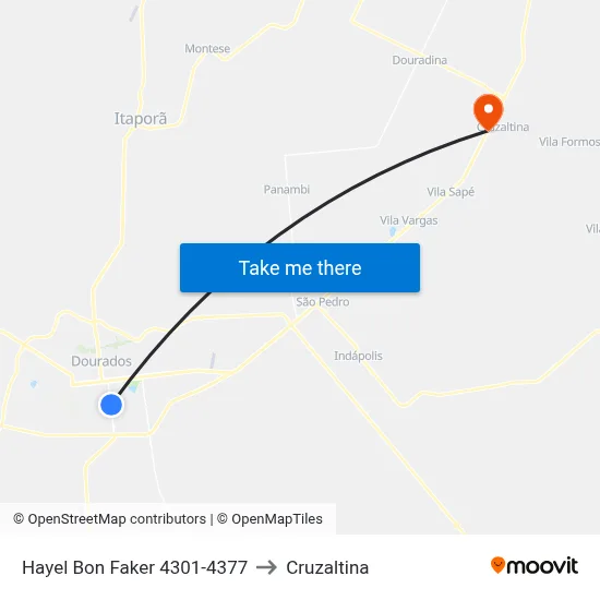 Hayel Bon Faker 4301-4377 to Cruzaltina map