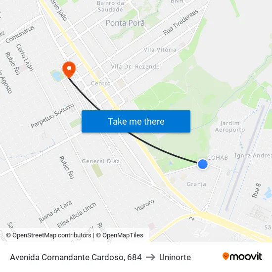 Avenida Comandante Cardoso, 684 to Uninorte map