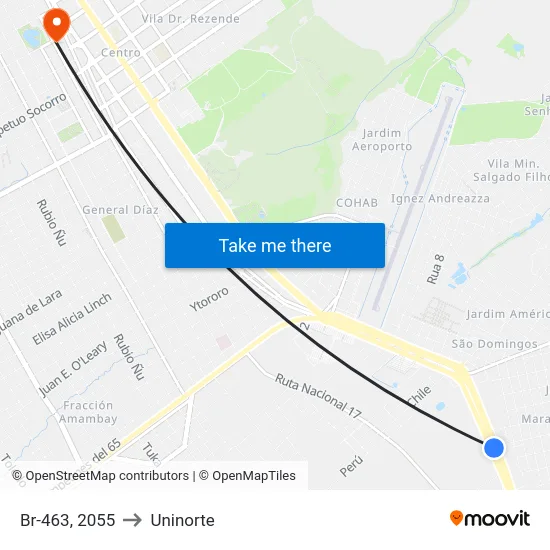 Br-463, 2055 to Uninorte map