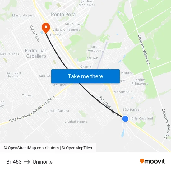 Br-463 to Uninorte map