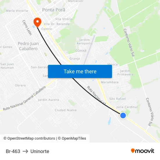 Br-463 to Uninorte map