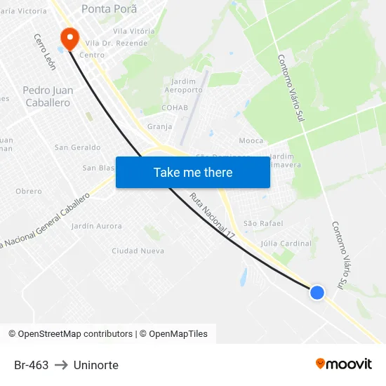 Br-463 to Uninorte map