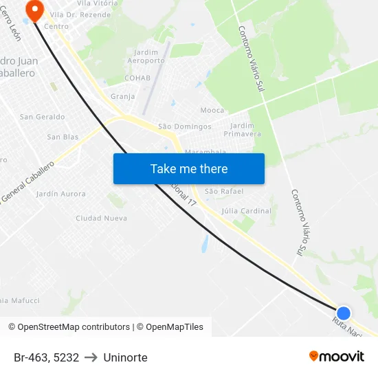 Br-463, 5232 to Uninorte map