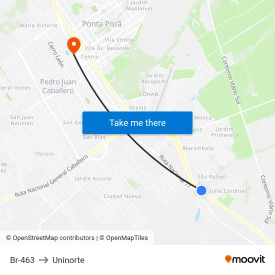 Br-463 to Uninorte map