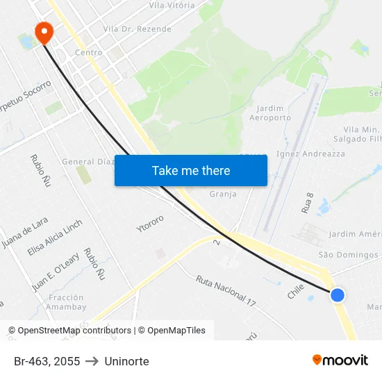 Br-463, 2055 to Uninorte map