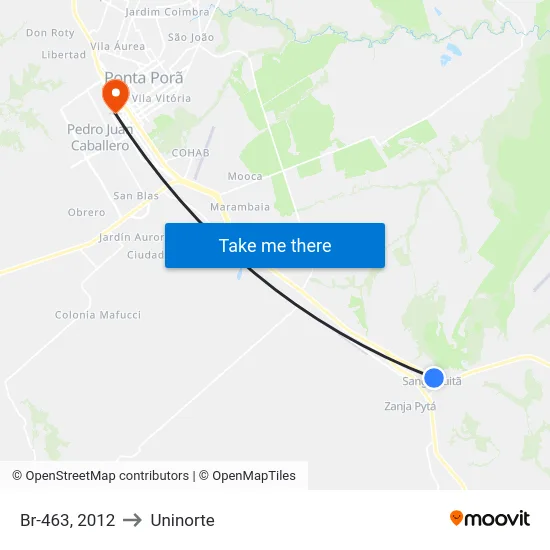 Br-463, 2012 to Uninorte map