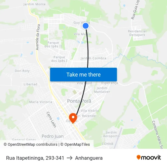Rua Itapetininga, 293-341 to Anhanguera map