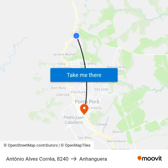 Antônio Alves Corrêa, 8240 to Anhanguera map