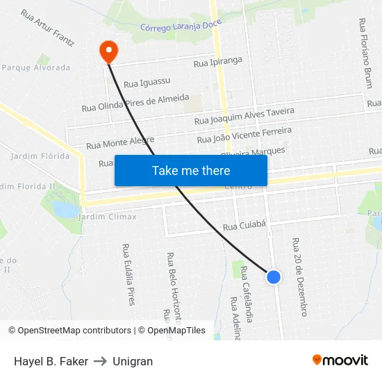 Hayel B. Faker to Unigran map