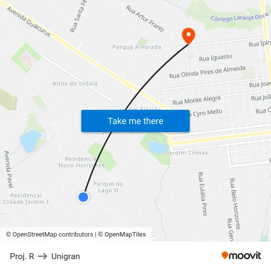 Proj. R to Unigran map