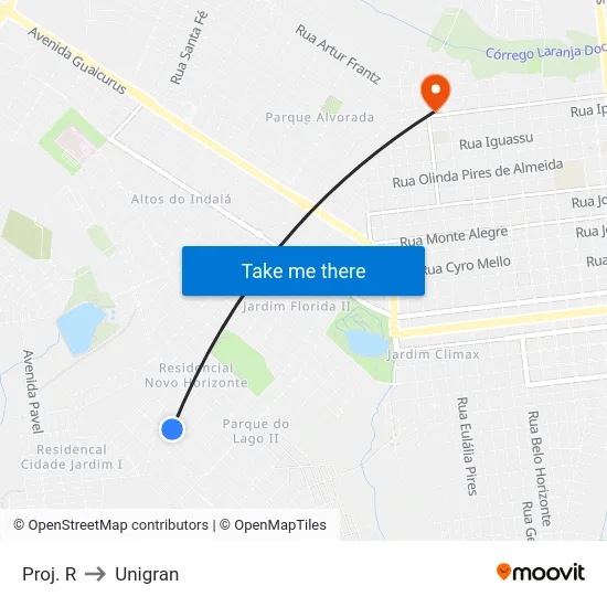 Proj. R to Unigran map