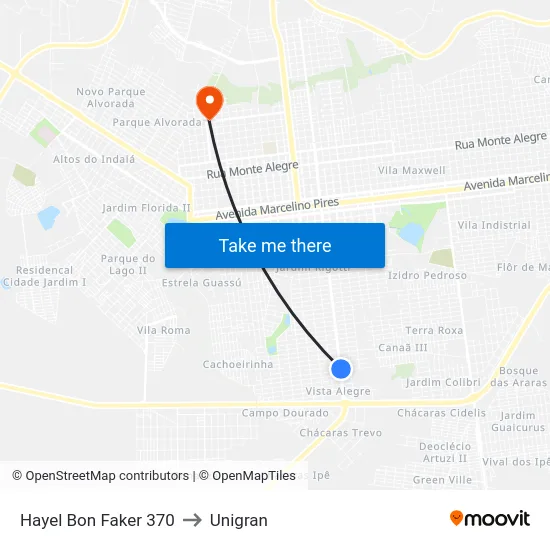 Hayel Bon Faker 370 to Unigran map