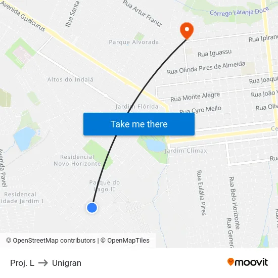 Proj. L to Unigran map