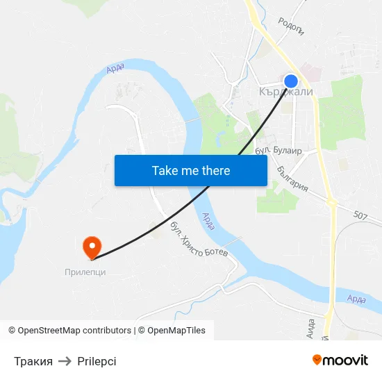 Тракия to Prilepci map