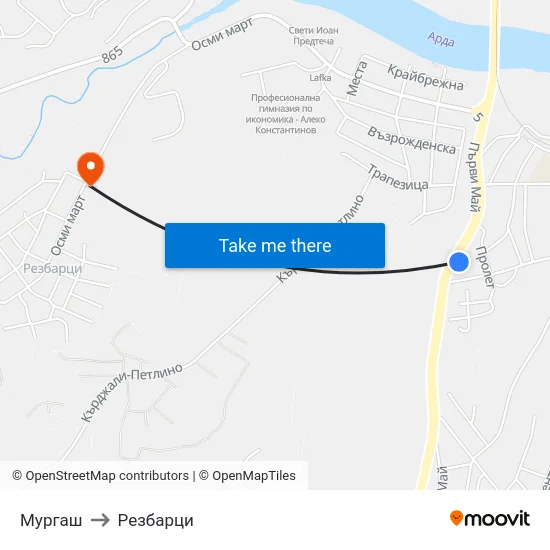 Мургаш to Резбарци map