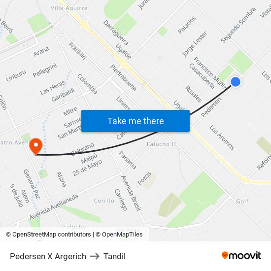 Pedersen X Argerich to Tandil map