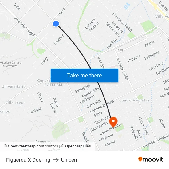 Figueroa X Doering to Unicen map