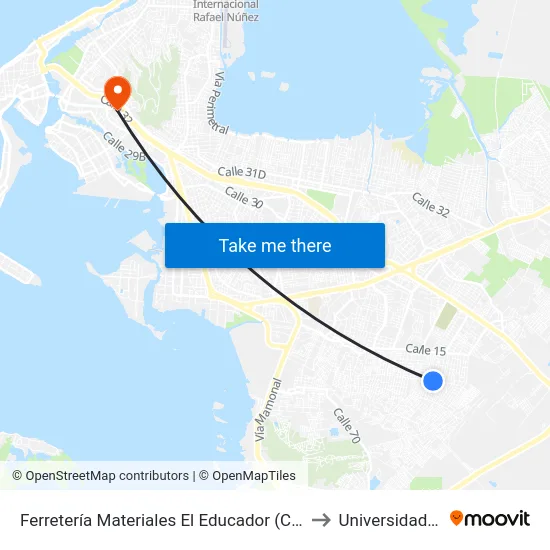 Ferretería Materiales El Educador (Cl 5 - Kr 80d) to Universidad Libre map