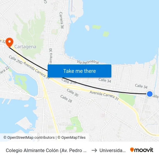 Colegio Almirante Colón (Av. Pedro Romero - Kr 60) to Universidad Libre map