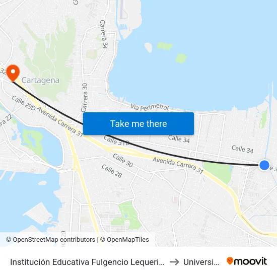 Institución Educativa Fulgencio Lequerica (Av. Pedro Romero - Kr 60) to Universidad Libre map