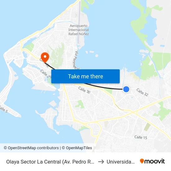Olaya Sector La Central (Av. Pedro Romero - Kr 63) to Universidad Libre map