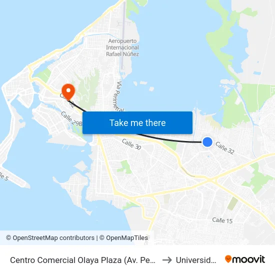 Centro Comercial Olaya Plaza (Av. Pedro Romero - Tv 66) to Universidad Libre map