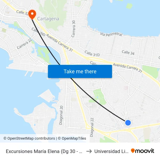 Excursiones María Elena (Dg 30 - Tv 52) to Universidad Libre map