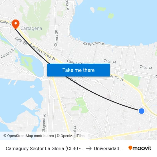 Camagüey Sector La Gloria (Cl 30 - Dg 45) to Universidad Libre map